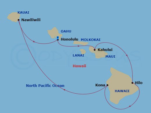 itinerary for Hawaiian Islands Getaway