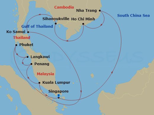 itinerary for Holidays in Southeast Asia